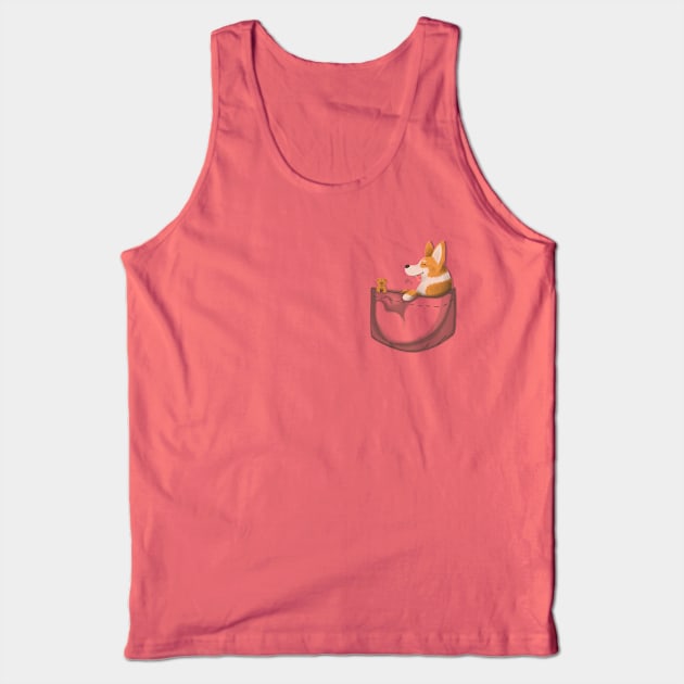 Pocket Corgi Red Tank Top by CorinnaSchlachter